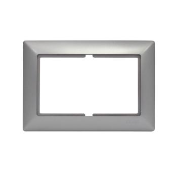 Gunsan Visage 2-fach Rahmen für 2-fach Steckdose Silber